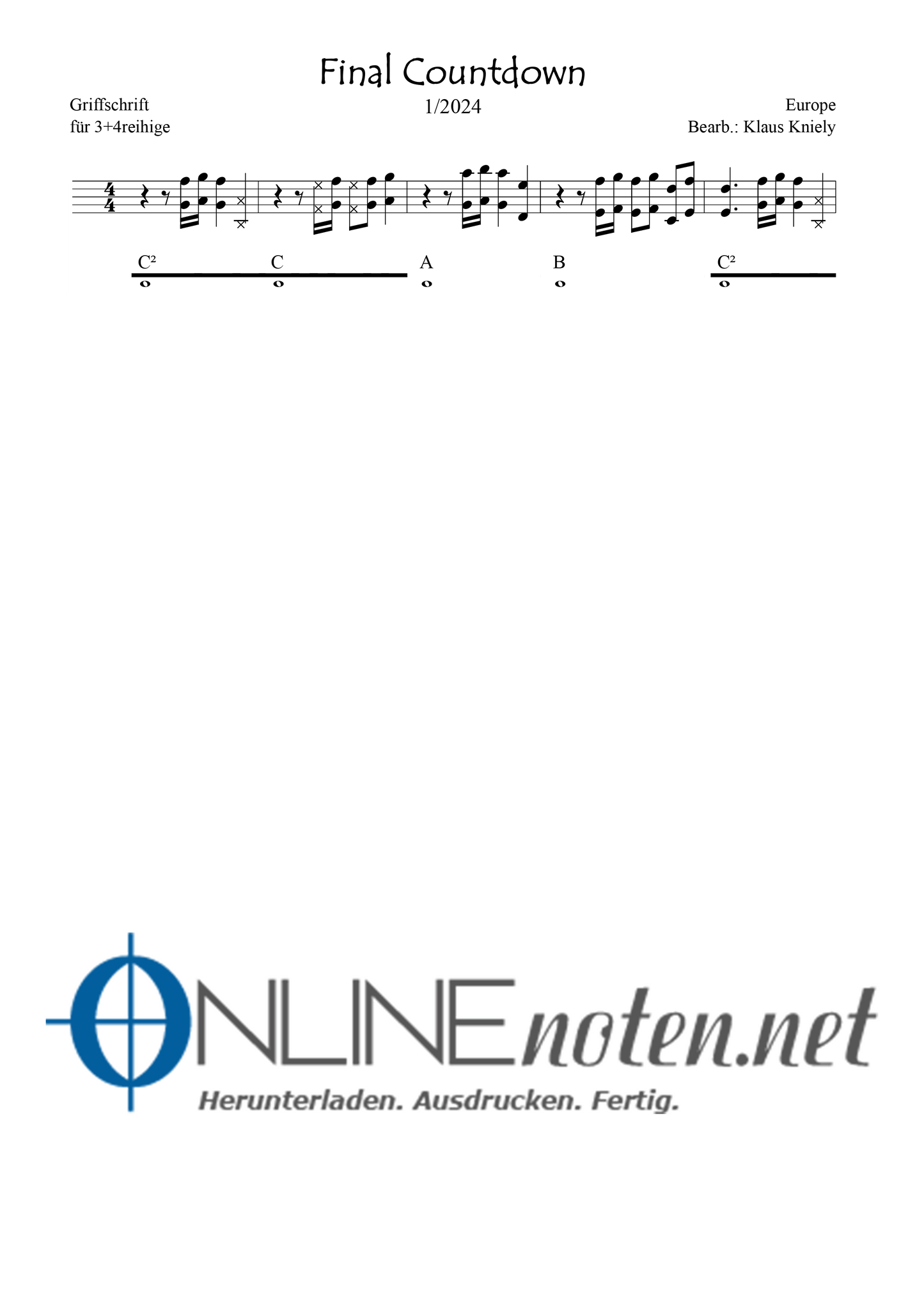 The final Countdown - Griffschrift