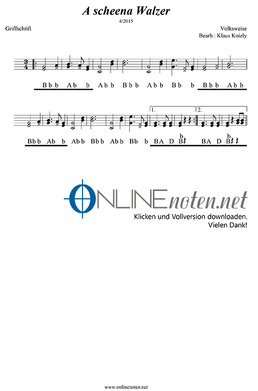 A scheena Walzer - Online-Noten