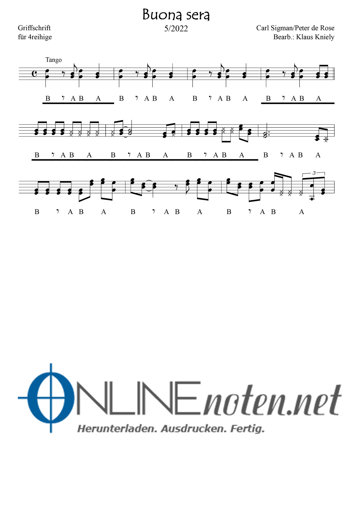 Buona Sera - Online-Noten