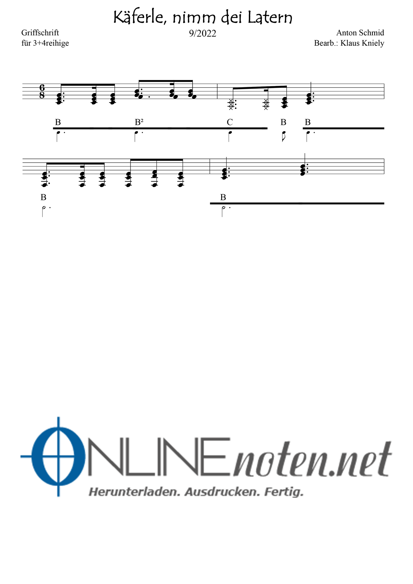 Käferle, nimm dei Latern