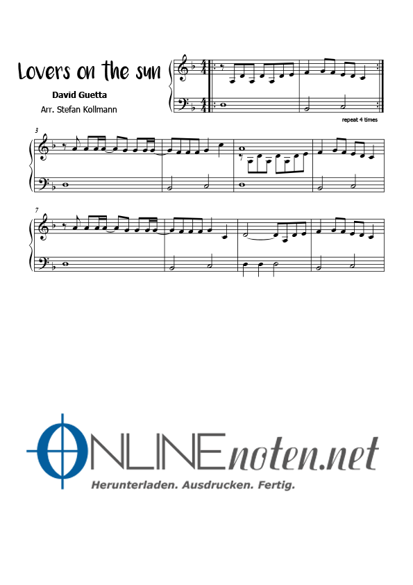 Lovers on the sun (3) - Online-Noten