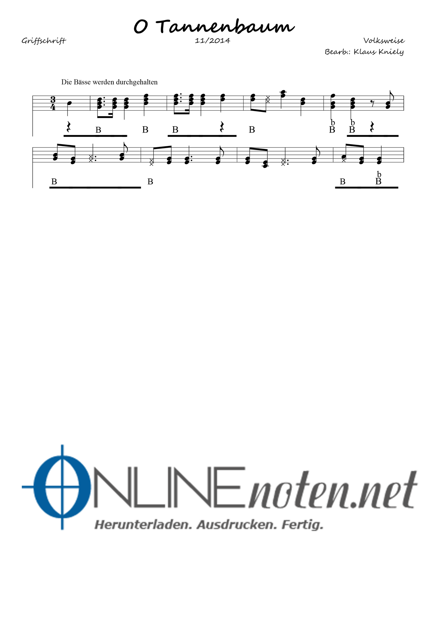 O Tannenbaum - Online-Noten