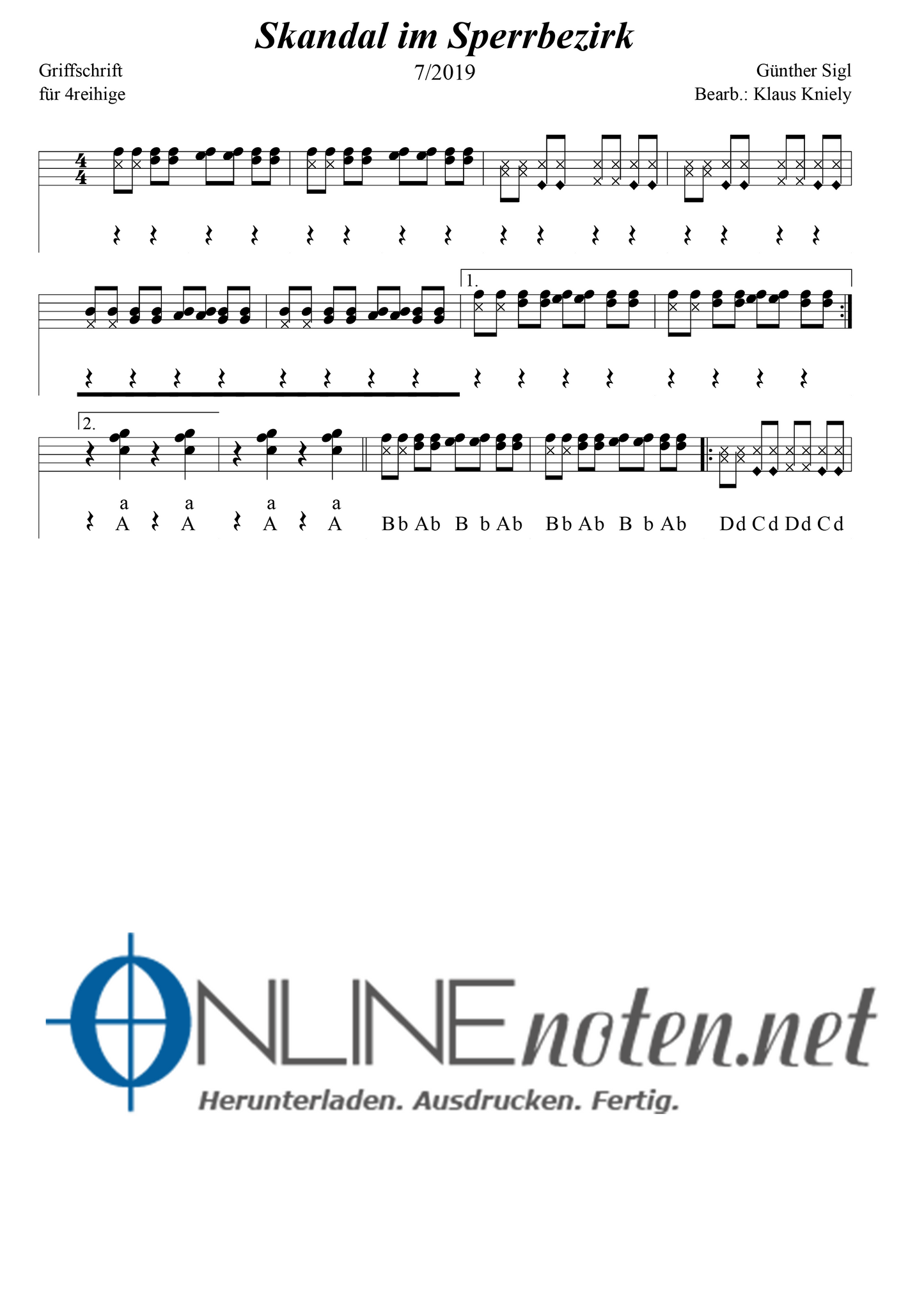 Skandal im Sperrbezirk - Griffschrift 4reihige