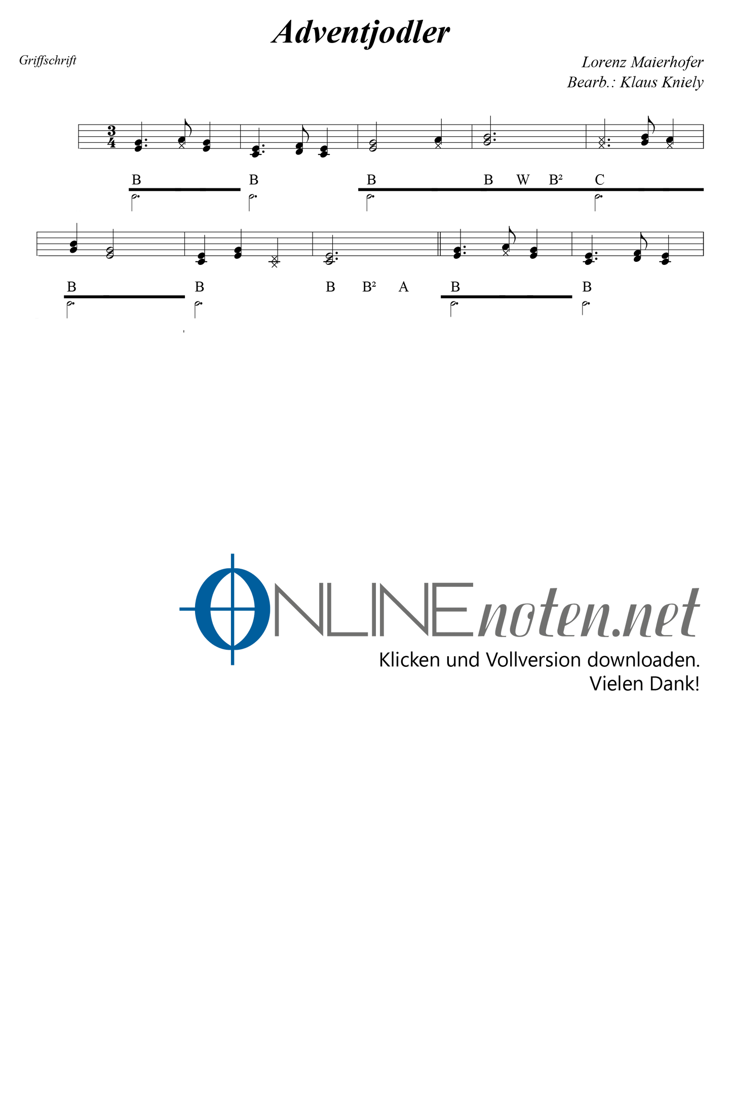 Adventjodler - Online-Noten