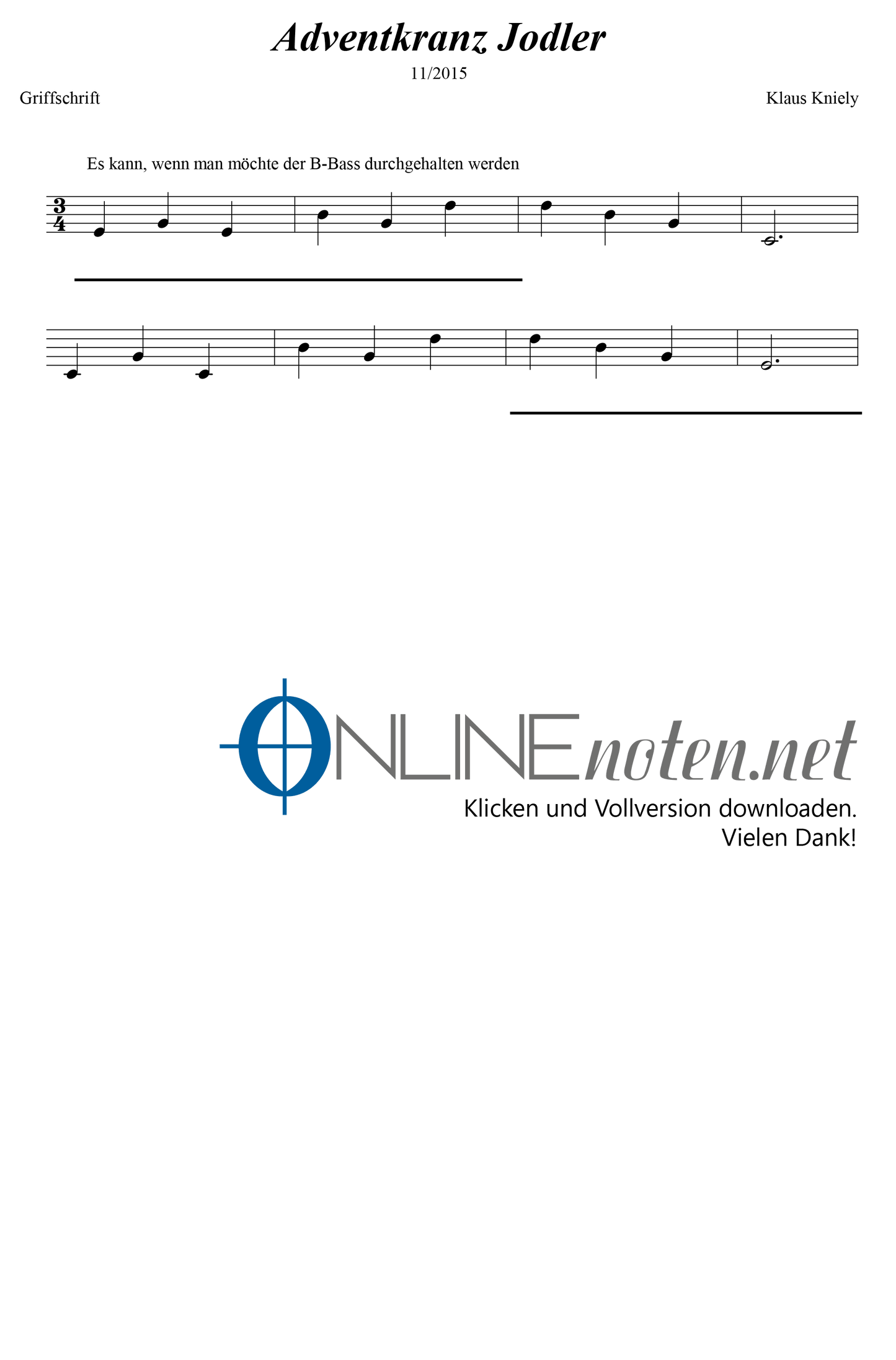 Adventkranz Jodler - Online-Noten