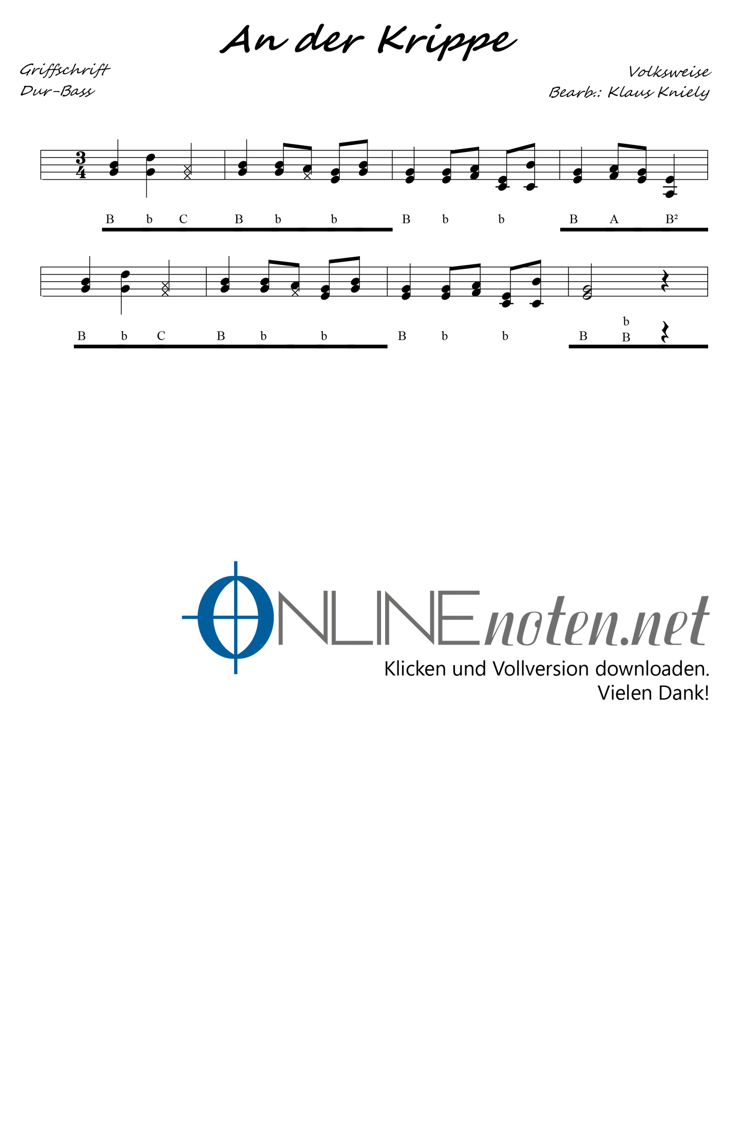 An der Krippe - Online-Noten