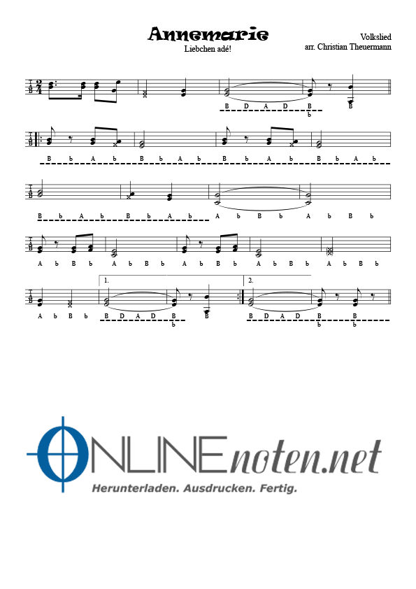 Annemarie TAB - Online-Noten