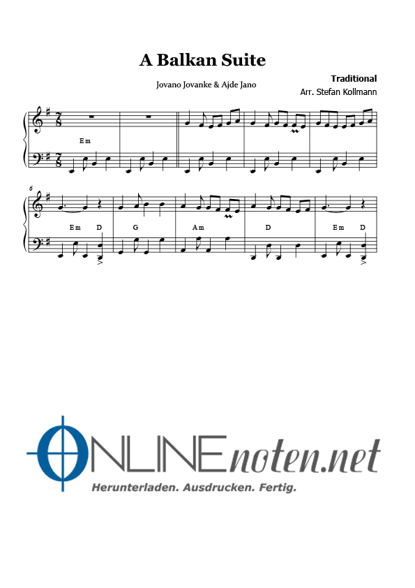 Balkan Suite (4) - Online-Noten