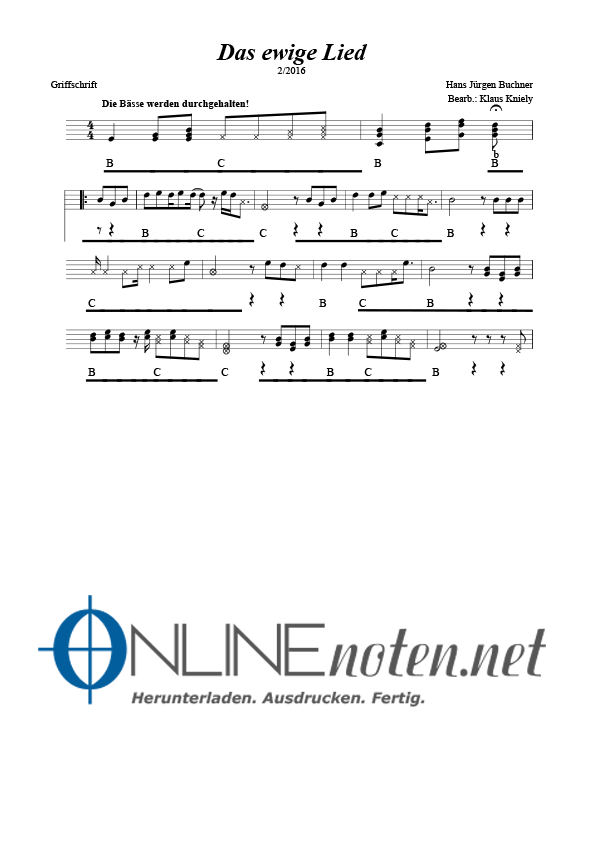 Das ewige Lied - Online-Noten