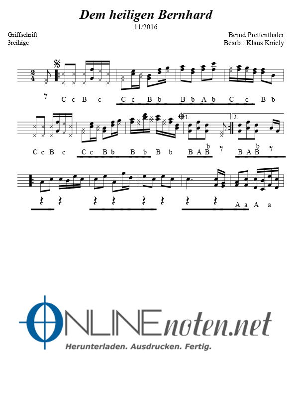 Dem heiligen Bernhard - Online-Noten