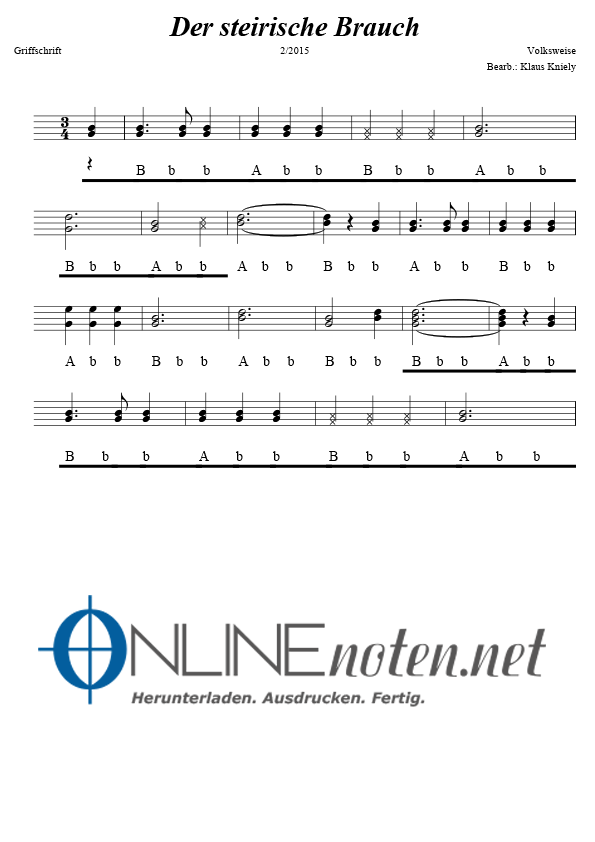 Der steirische Brauch - Online-Noten
