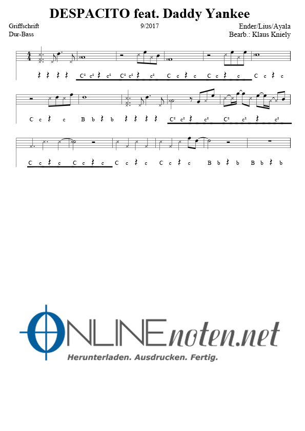 Despacito - Online-Noten