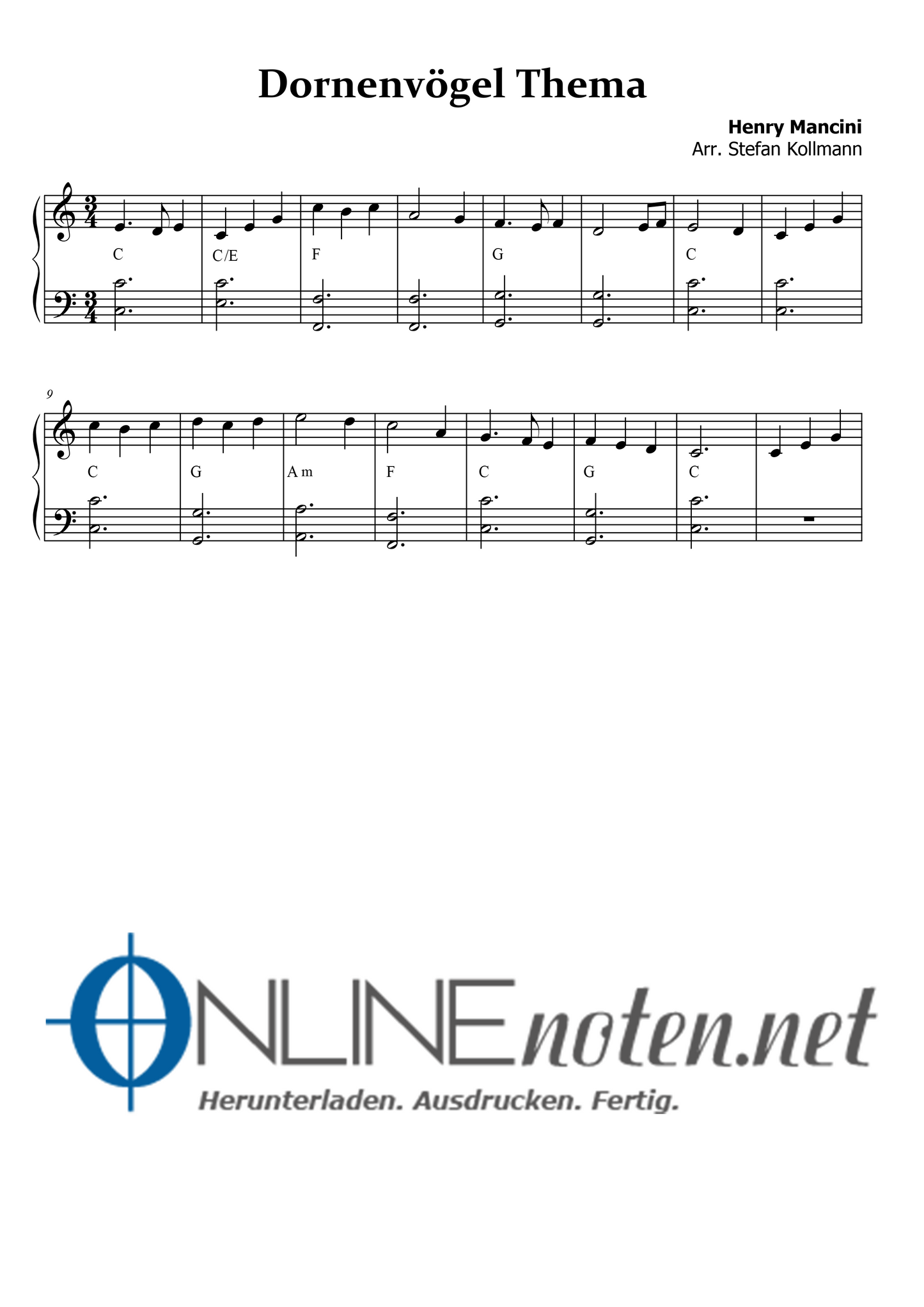 Dornenvögel (1) - Online-Noten
