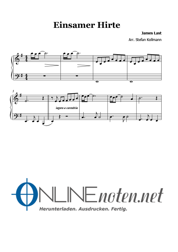 Einsamer Hirte (3) - Online-Noten