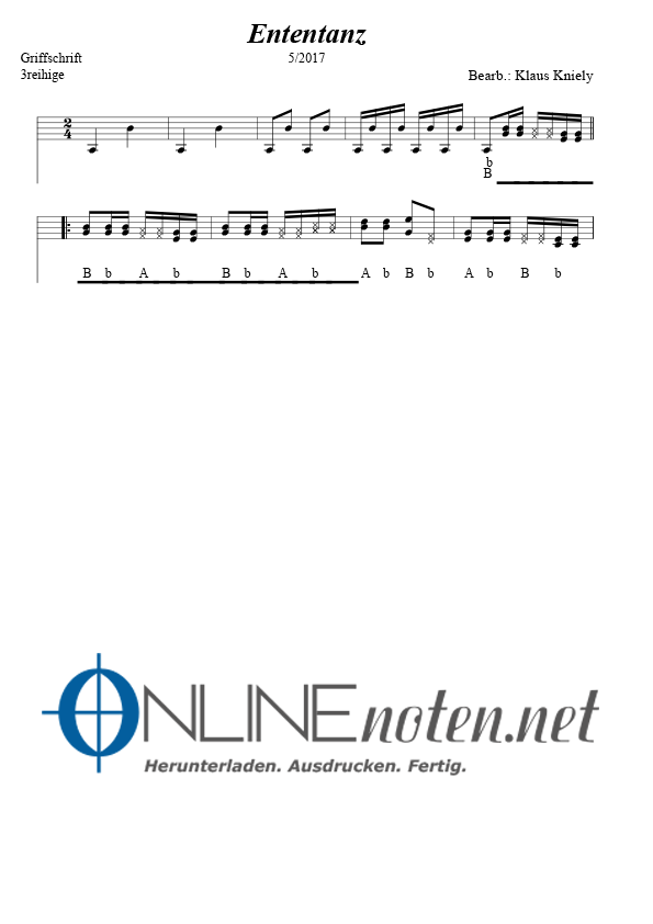 Ententanz - Online-Noten