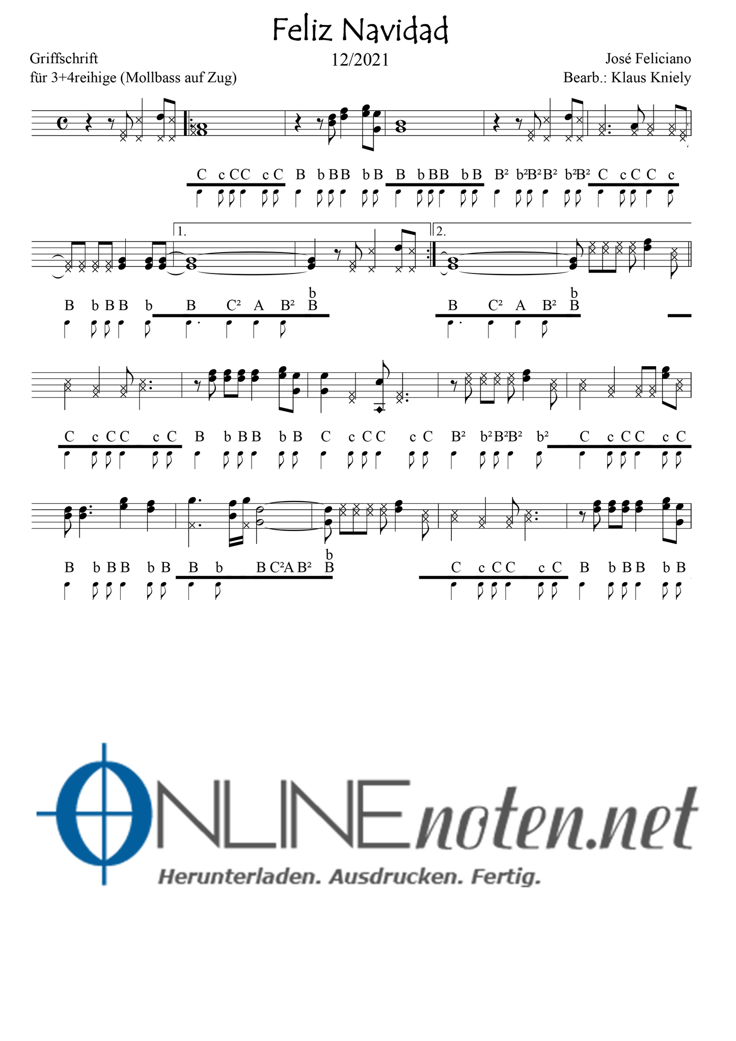 Feliz Navidad - Online-Noten