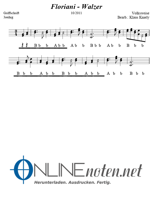 Floriani Walzer - Online-Noten