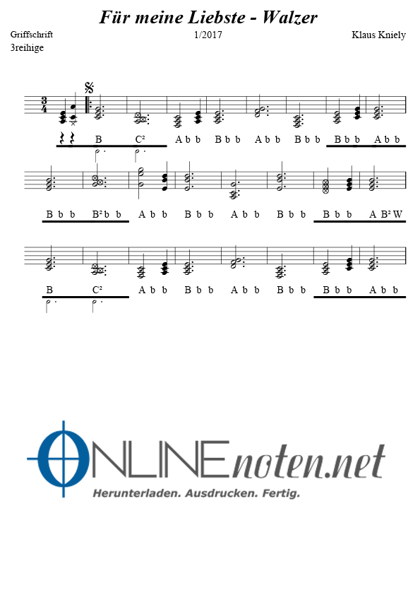 Für meine Liebste - Online-Noten