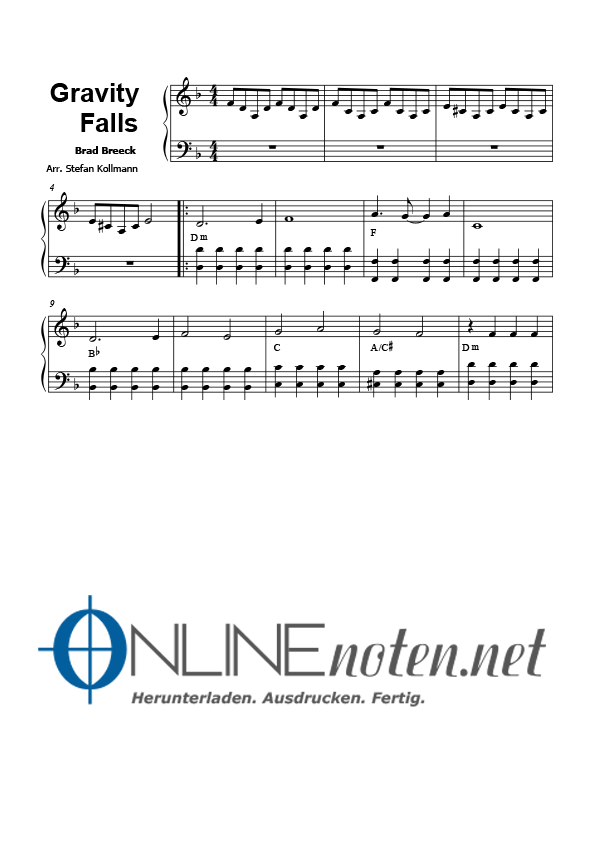 Gravity Falls (1) - Online-Noten