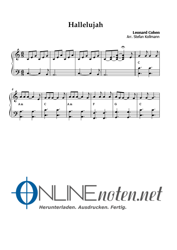 Hallelujah (3) - Online-Noten