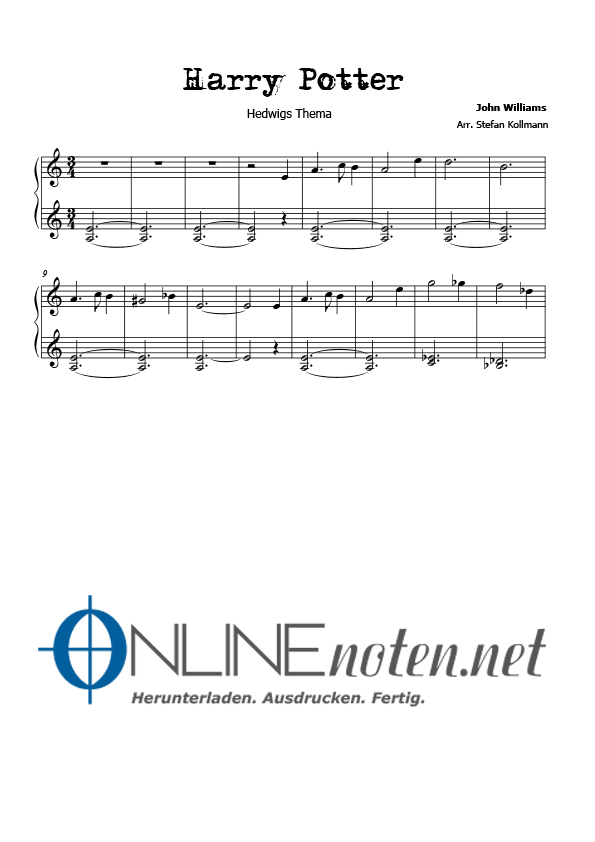 Harry Potter Hedwigs Theme M-III (1) - Online-Noten