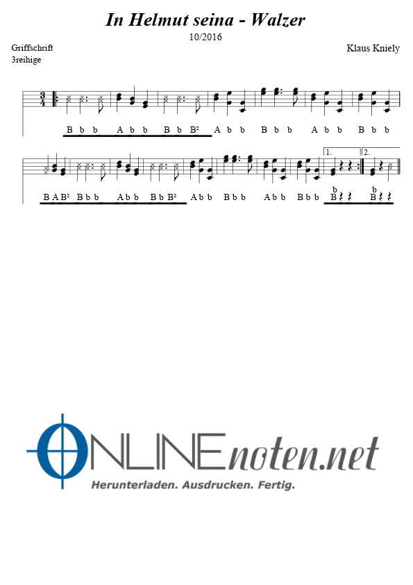 In Helmut seina - Online-Noten