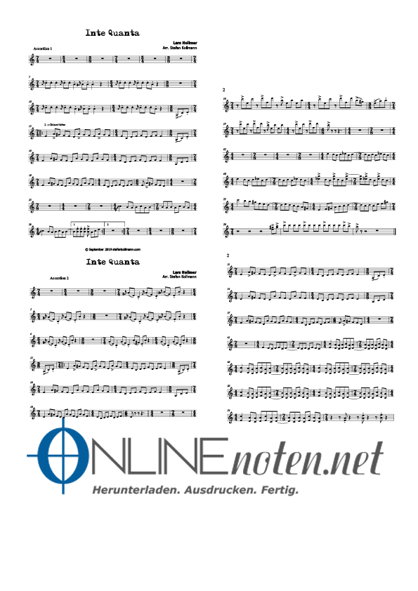Inte Quanta - Accordion Tribe (2) - Online-Noten