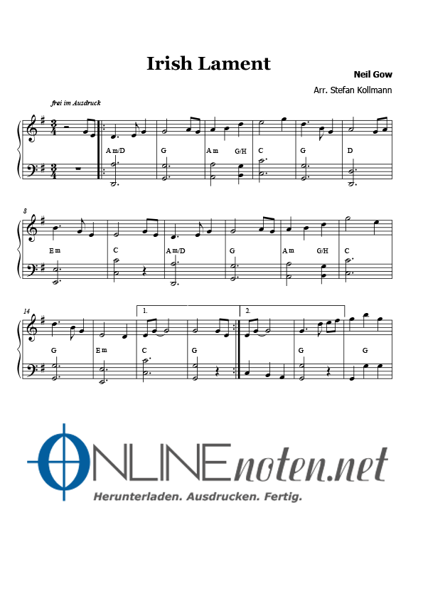 Irish Lament (2) - Online-Noten