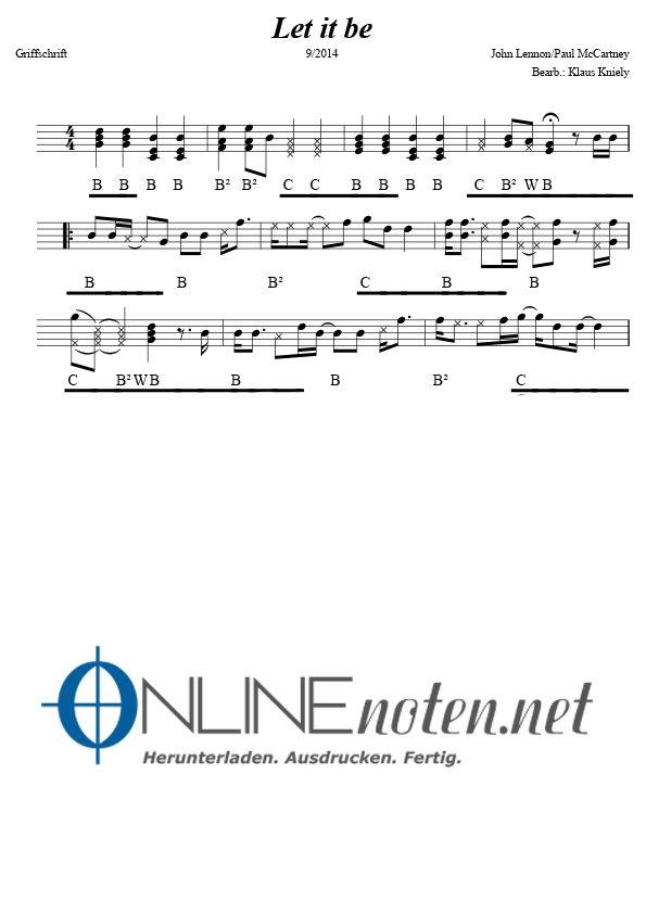 Let it be - Online-Noten