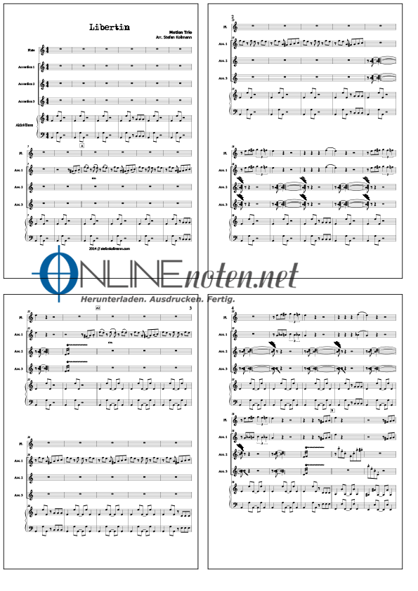 Libertin - Motion Trio (3) - Online-Noten