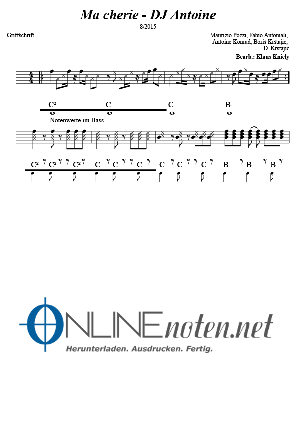 Ma Chèrie - Online-Noten