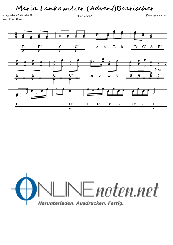 Maria Lankowitzer (Advent)boarischer - Online-Noten