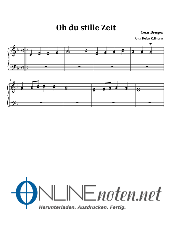 Oh du stille Zeit (2) - Online-Noten