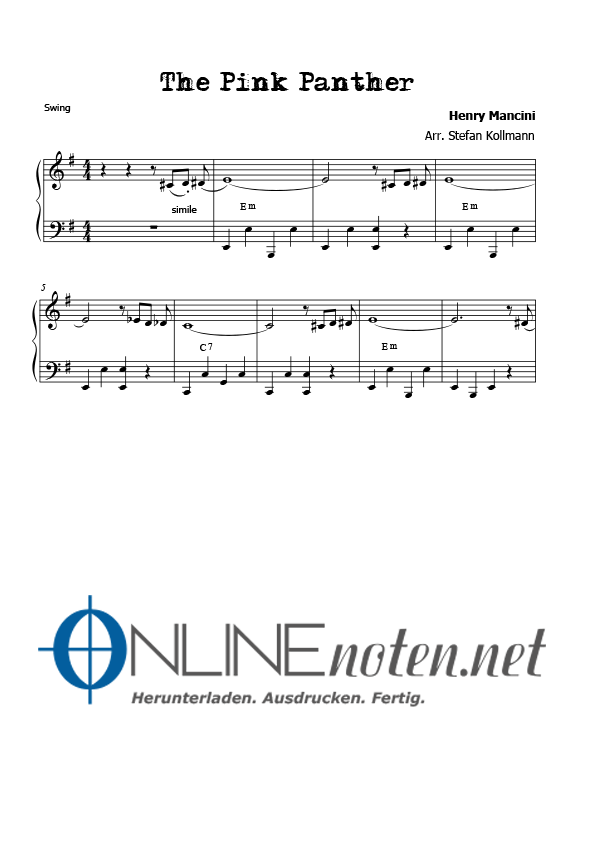 Pink Panther (1) - Online-Noten