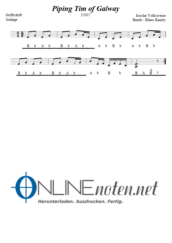 Piping Tim of Galway - Online-Noten
