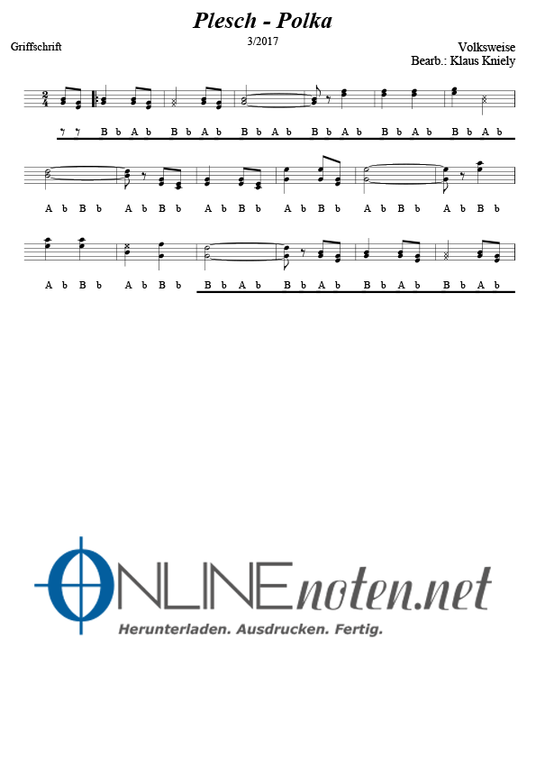 Plesch Polka - Online-Noten