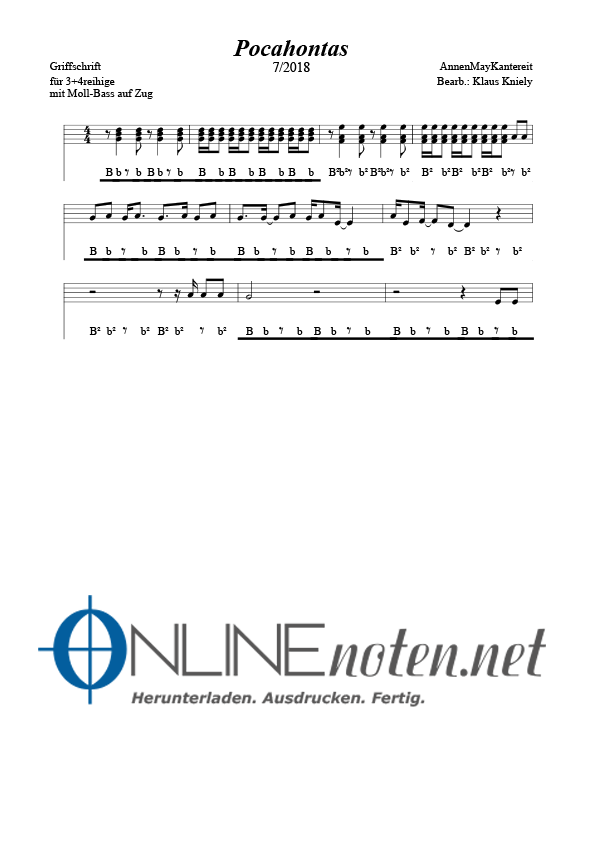 Pocahontas - Online-Noten