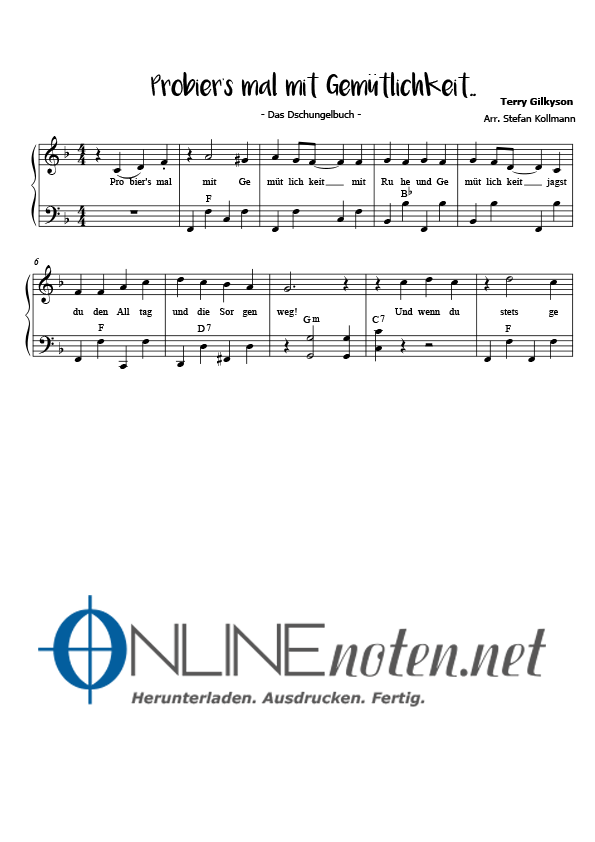 Probiers mal mit Gemütlichkeit (2) - Online-Noten