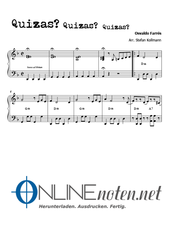 Quizas Quizas Quizas (1) - Online-Noten