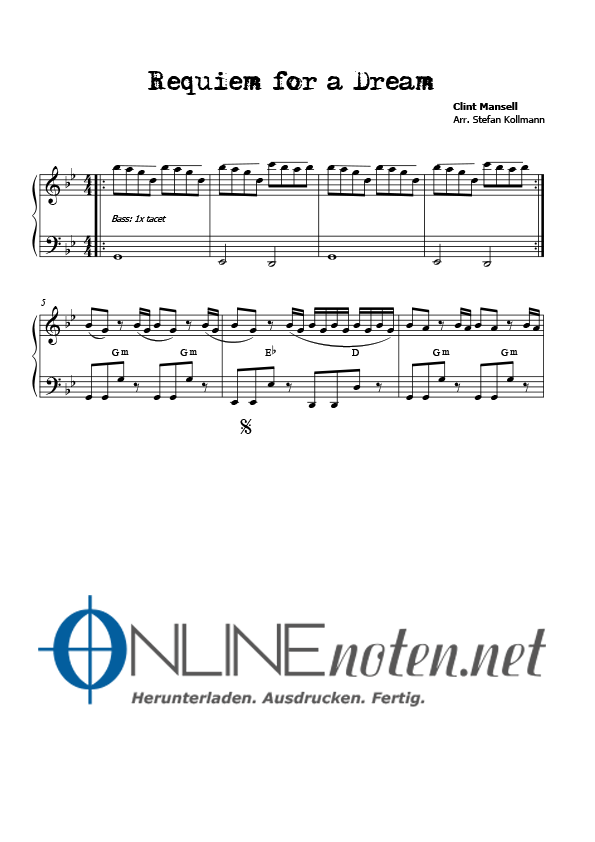 Requiem for a Dream (3) - Online-Noten