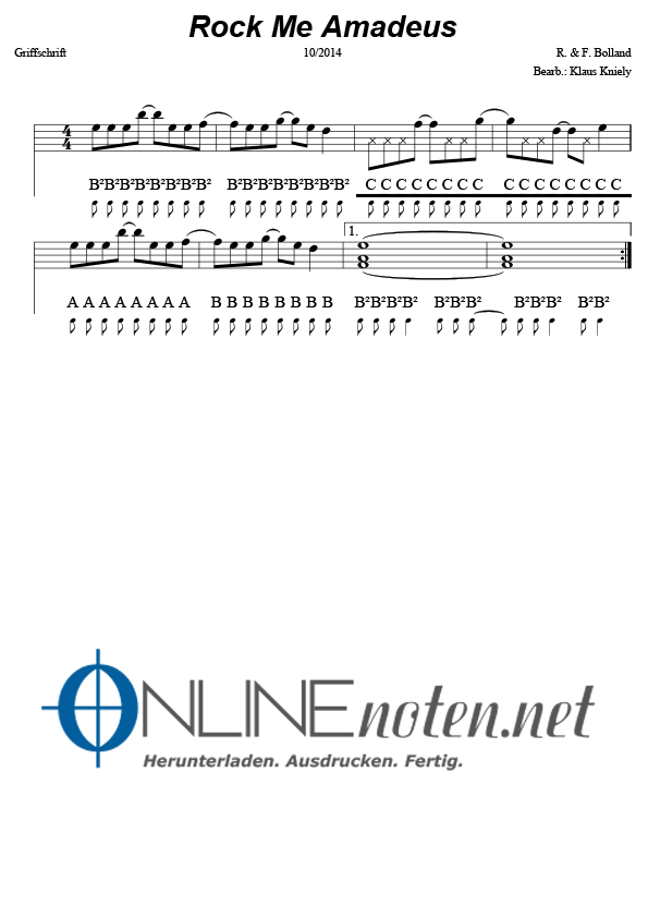 Rock me Amadeus - Online-Noten