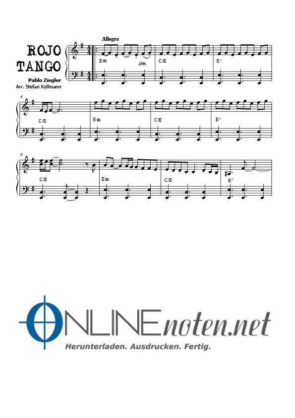 Rojo Tango (4) - Online-Noten