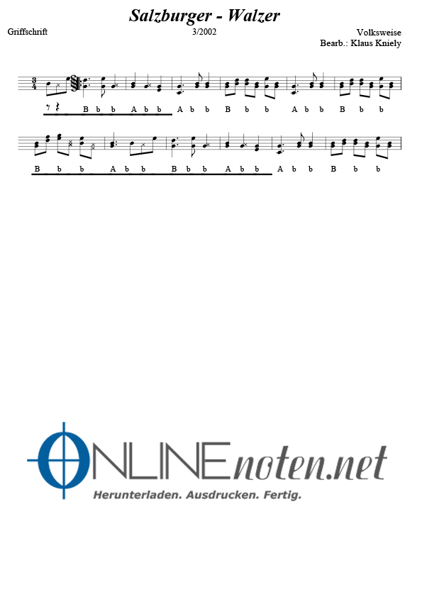 Salzburger Walzer - Online-Noten