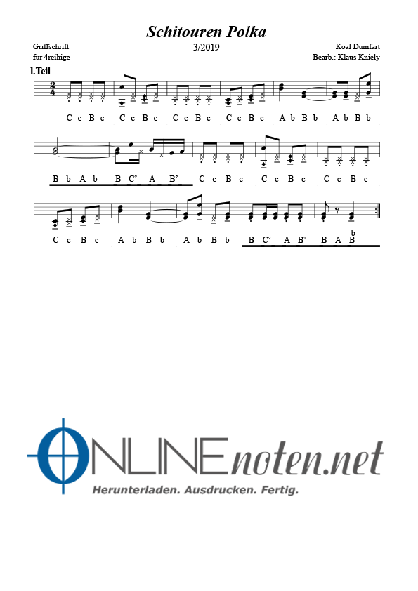 Schitouren Polka (3+4 reihige) - Online-Noten
