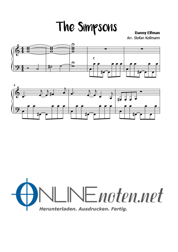 Simpsons Theme (4) - Online-Noten