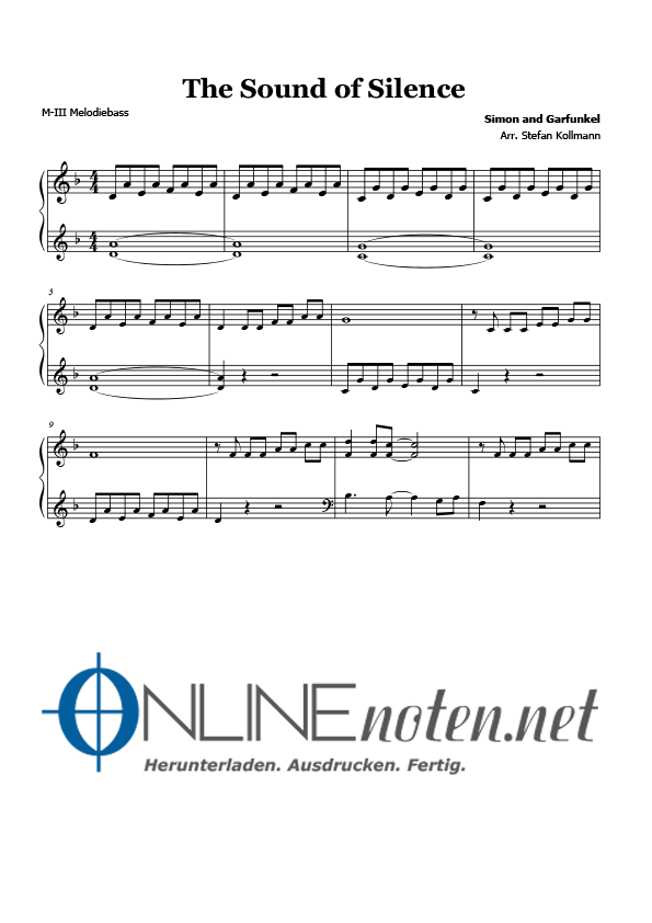 Sound of Silence M-III (3) - Online-Noten