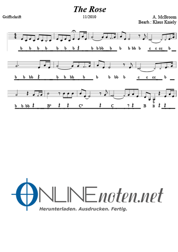 The Rose - Online-Noten