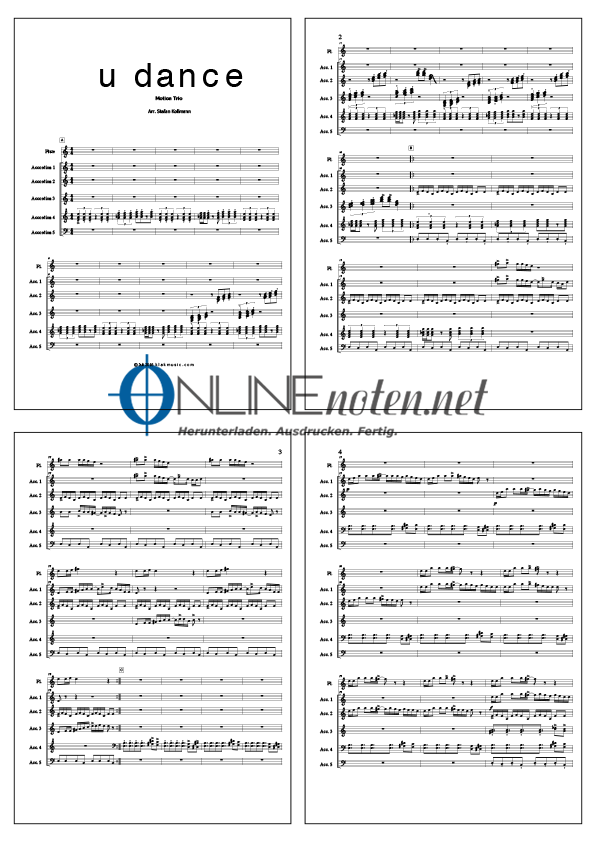 U Dance - Motion Trio (4) - Online-Noten