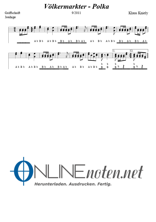 Völkermarkter Polka - Online-Noten
