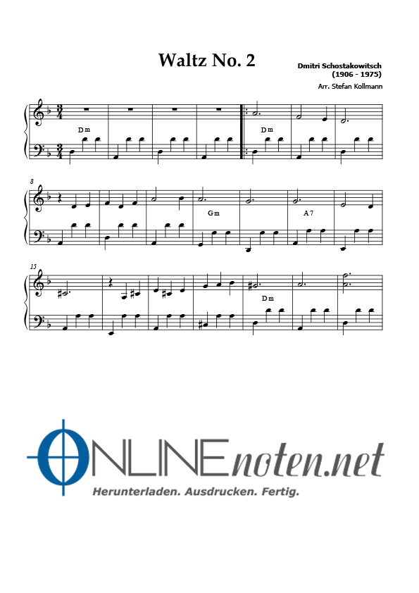Waltz No.2 (3) - Online-Noten